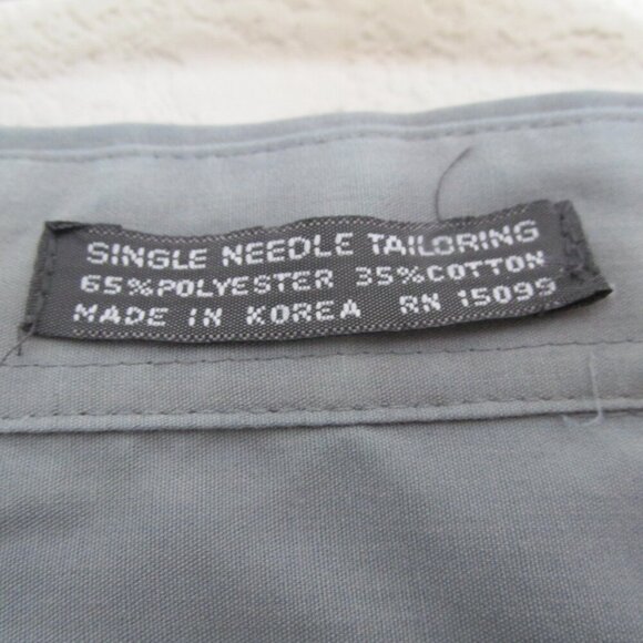 David Taylor Button Down Dress Shirt Mens‎ Size 17.5 34/35 Dark Gray Long Sleeve - Picture 4 of 7